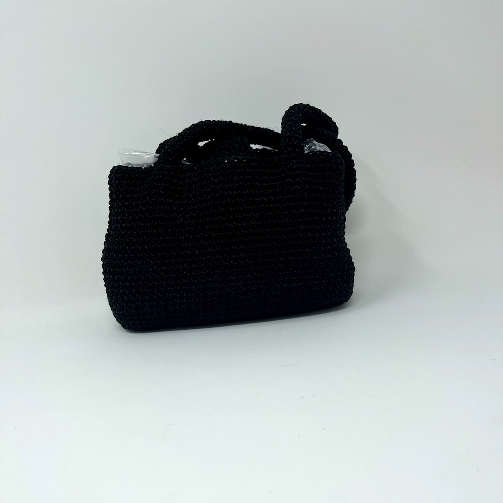Small Black Woven Handbag